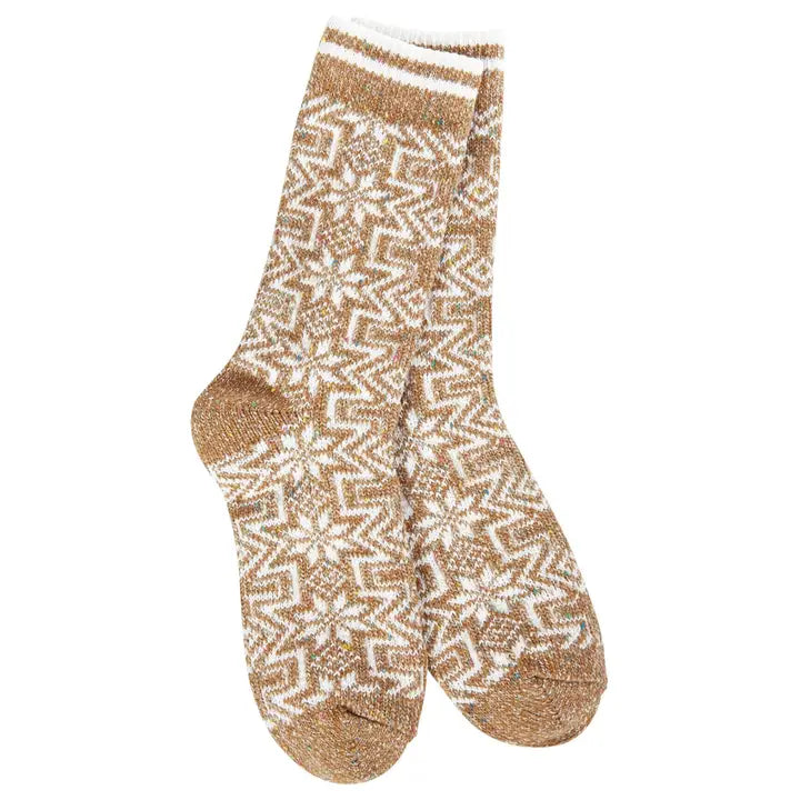 Women's Holiday Confettie Geo Gingerbread Socks