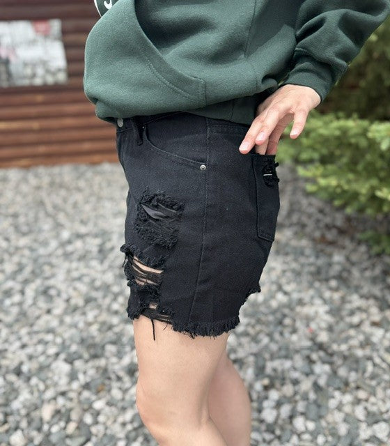 CASUAL DENIM SHORTS | BLACK
