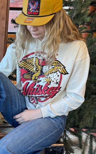 Whiskey Bent Cropped Hoodie