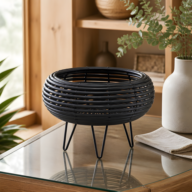 Plastic Planter + Metal Feet