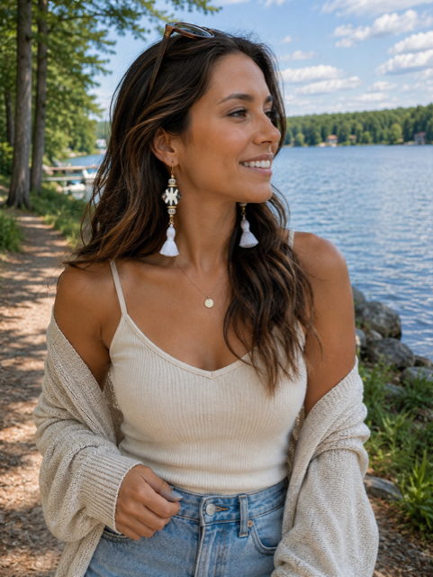 Beaded Tassel Earrings