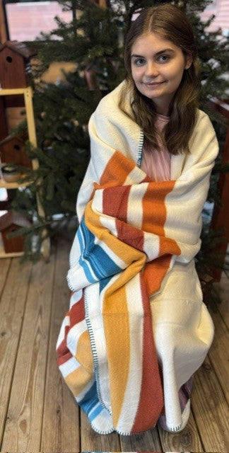 Woodland Stripes Jacquard Blanket