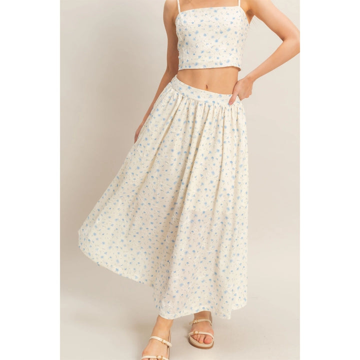 Floral Embroidered Maxi Skirt
