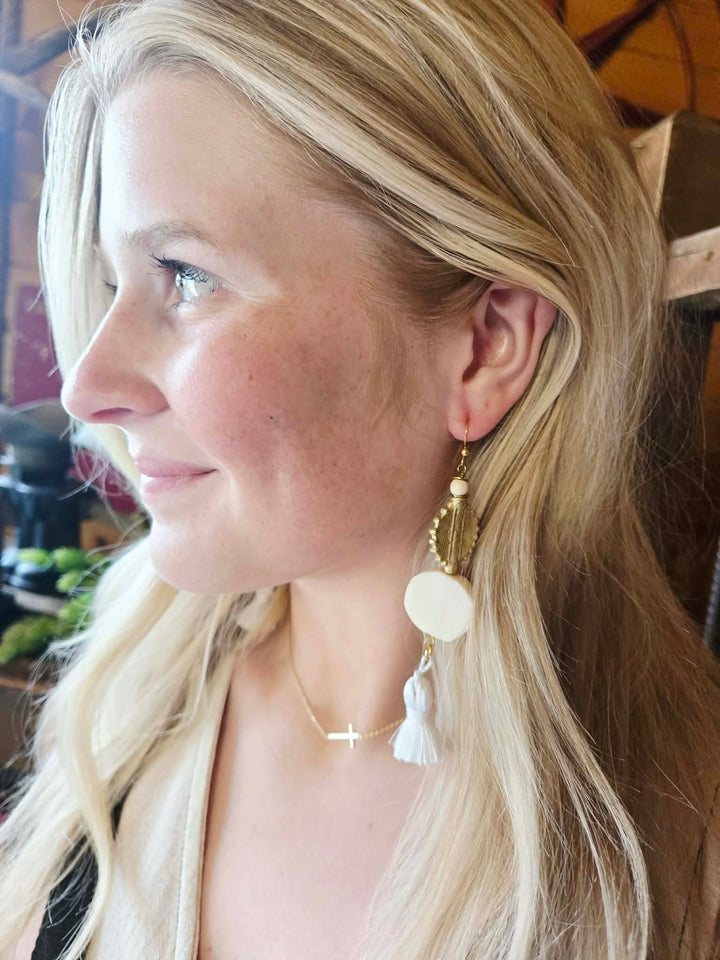 Beaded Tassel Earrings
