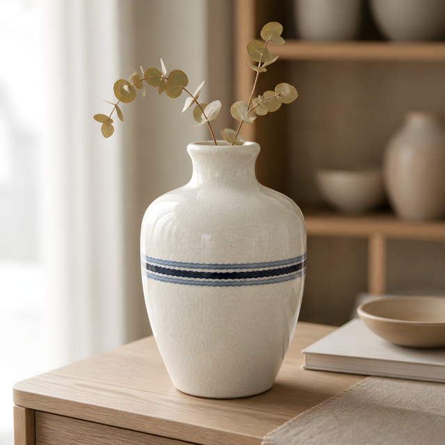 Edaline Crackle Taper Jug Vase
