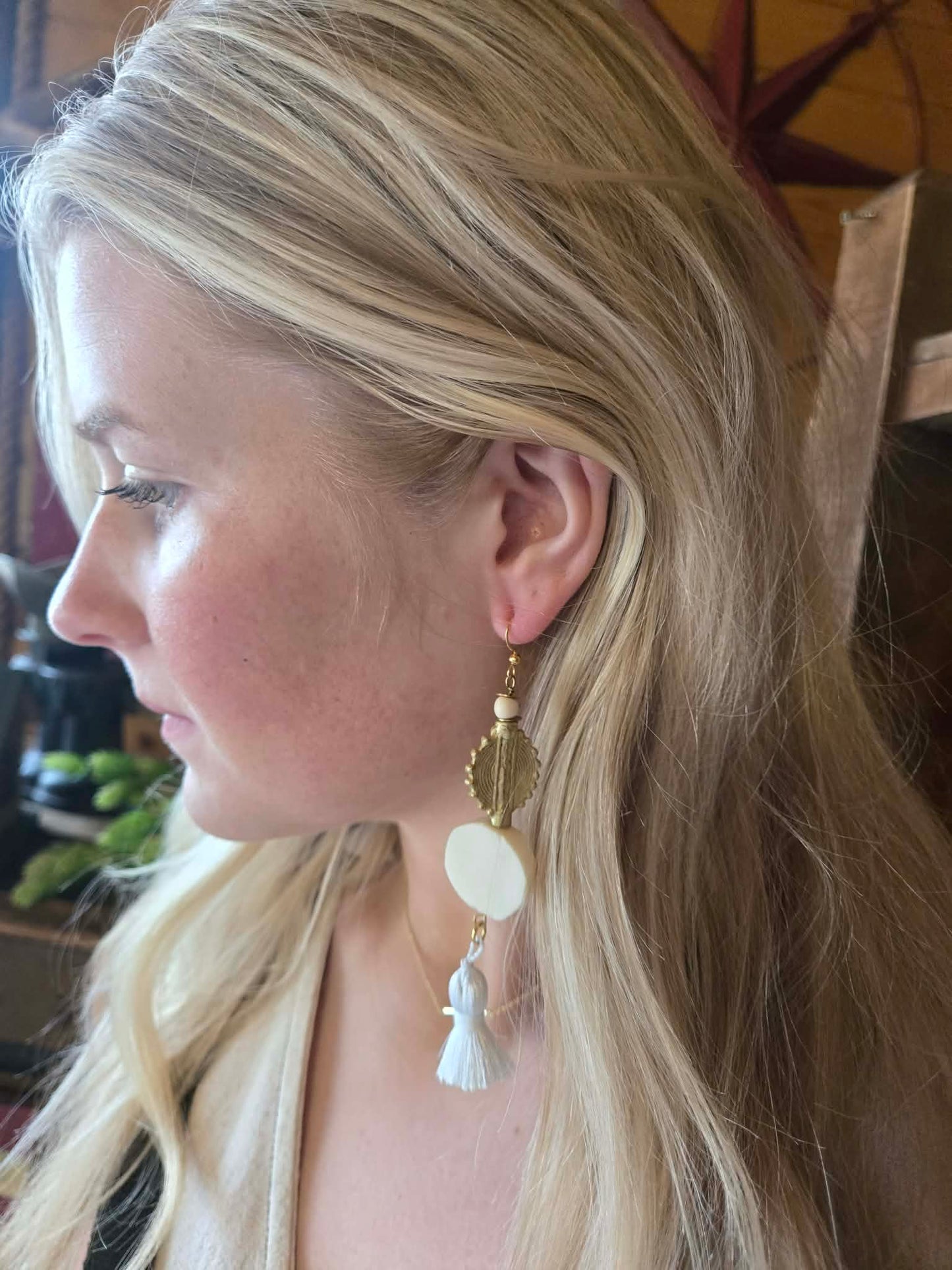 Beaded Tassel Earrings