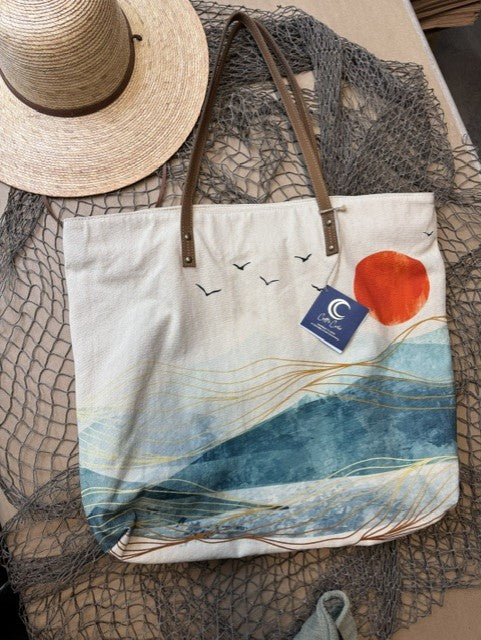 Cotton & Leather Tote
