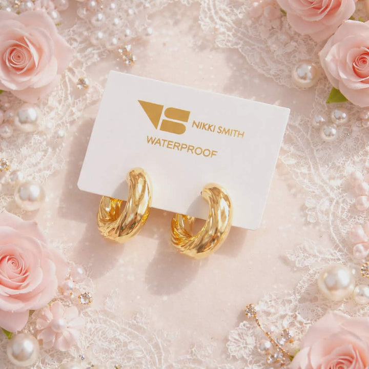 Chunky Twist Hoops | Gold