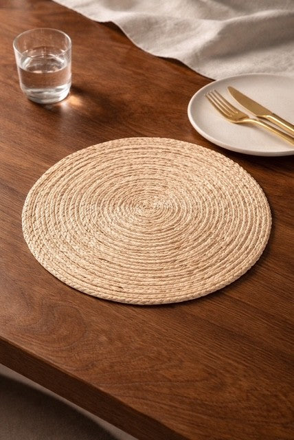 WHITE SEAGRASS ROUND PLACEMAT