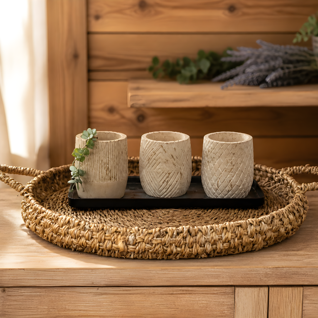 Seagrass Oval Tray
