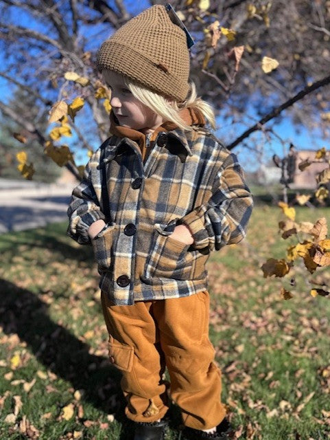 Toddler's Flannel Shacket with Front Pockets
