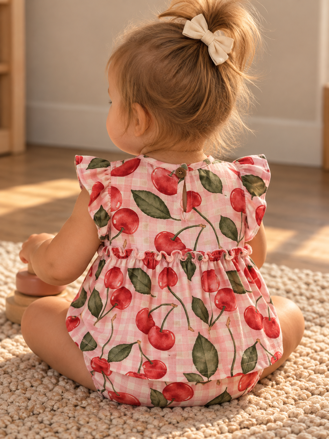 Flutter Sleeve Bamboo Skirted Dress Body Suit