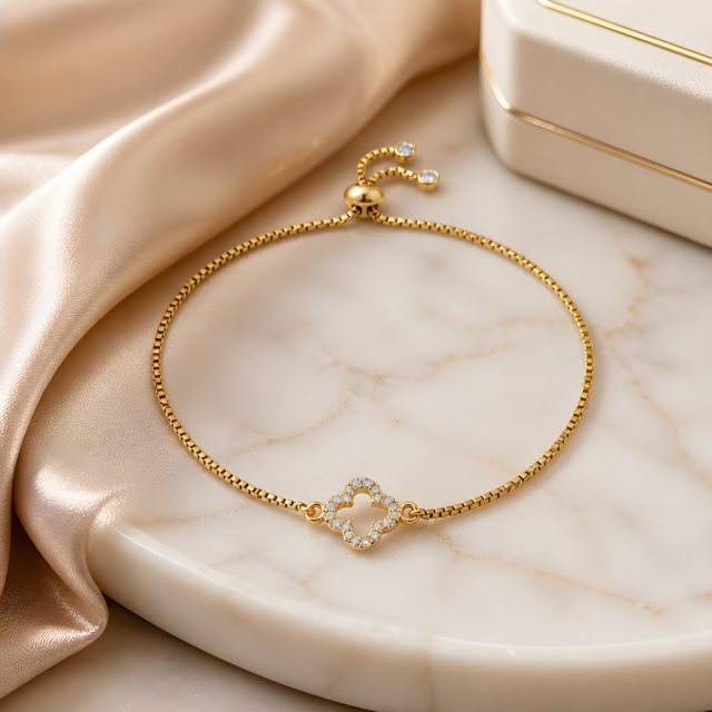Crystal Flora Slider Bracelet