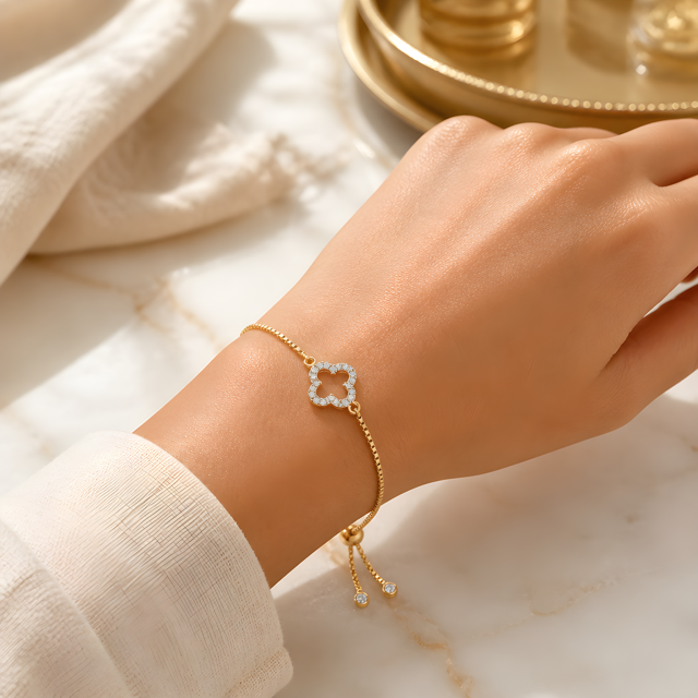 Crystal Flora Slider Bracelet
