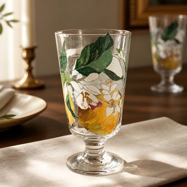 Lemoncello Footed Glass