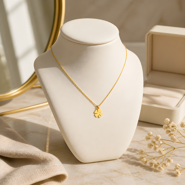 Golden Clover Necklace