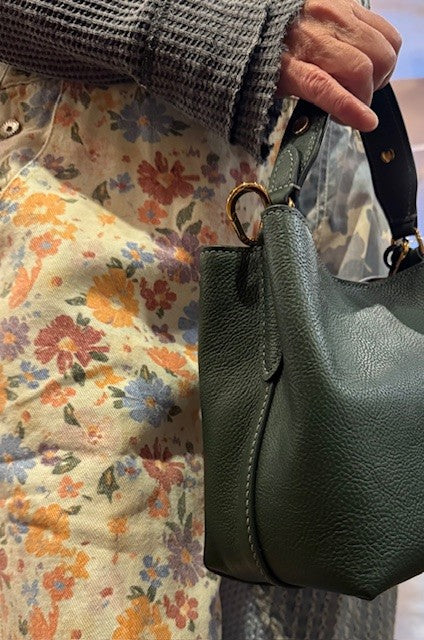 Jessie Leather Small Bucket Crossbody