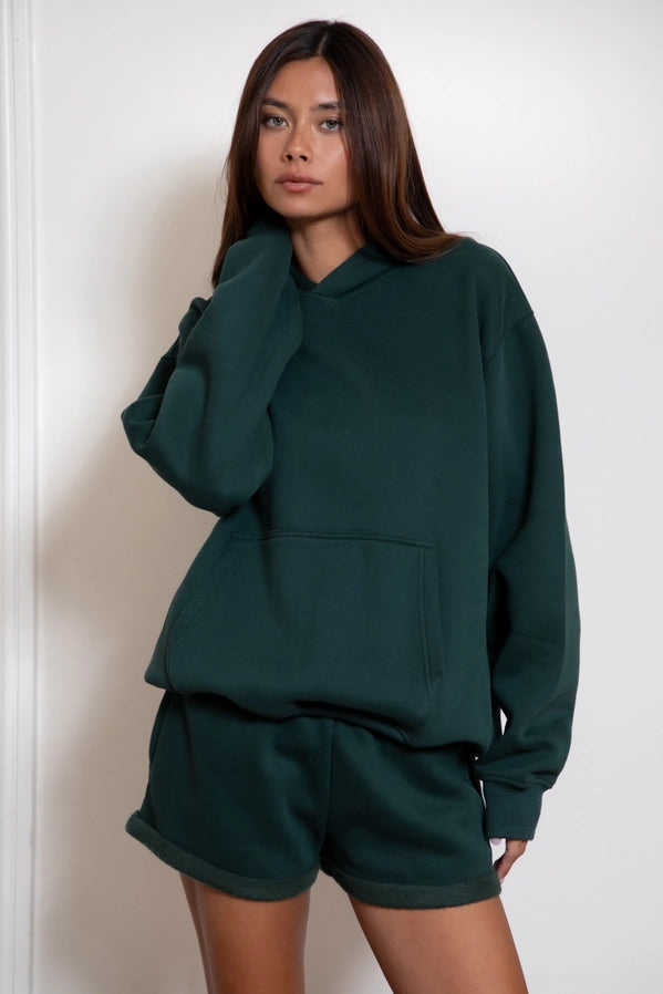 Dami Cloud Fleece Oversized Hoodie - Forest