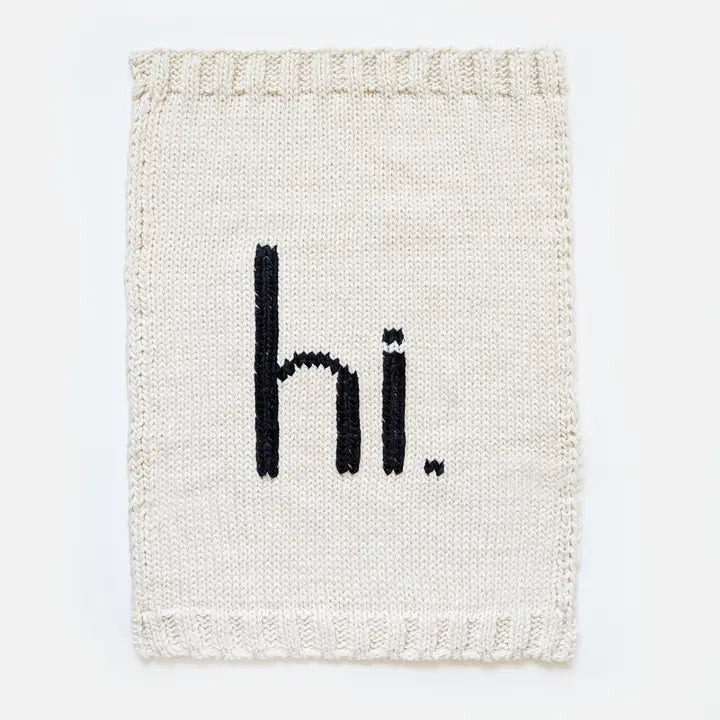hi. Hand Knit Beanie/Blanket