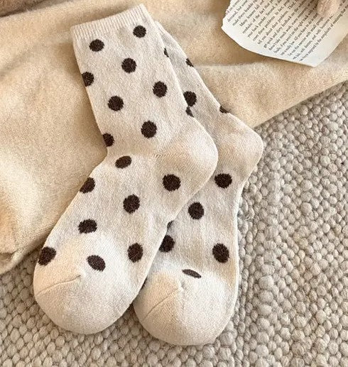 Color Block Thicken Polka Dot Socks