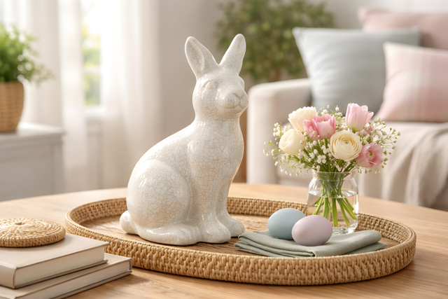 Edaline Crackle Bunny Figure