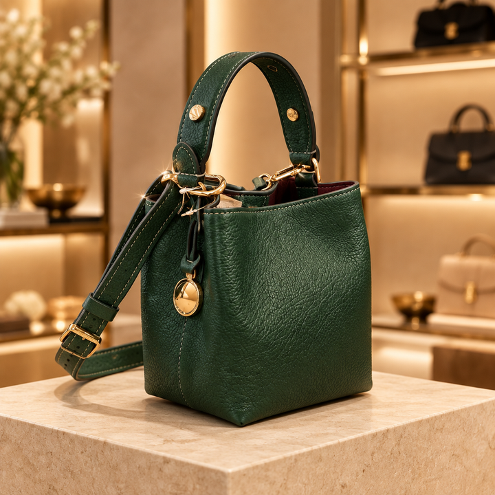 Jessie Leather Small Bucket Crossbody