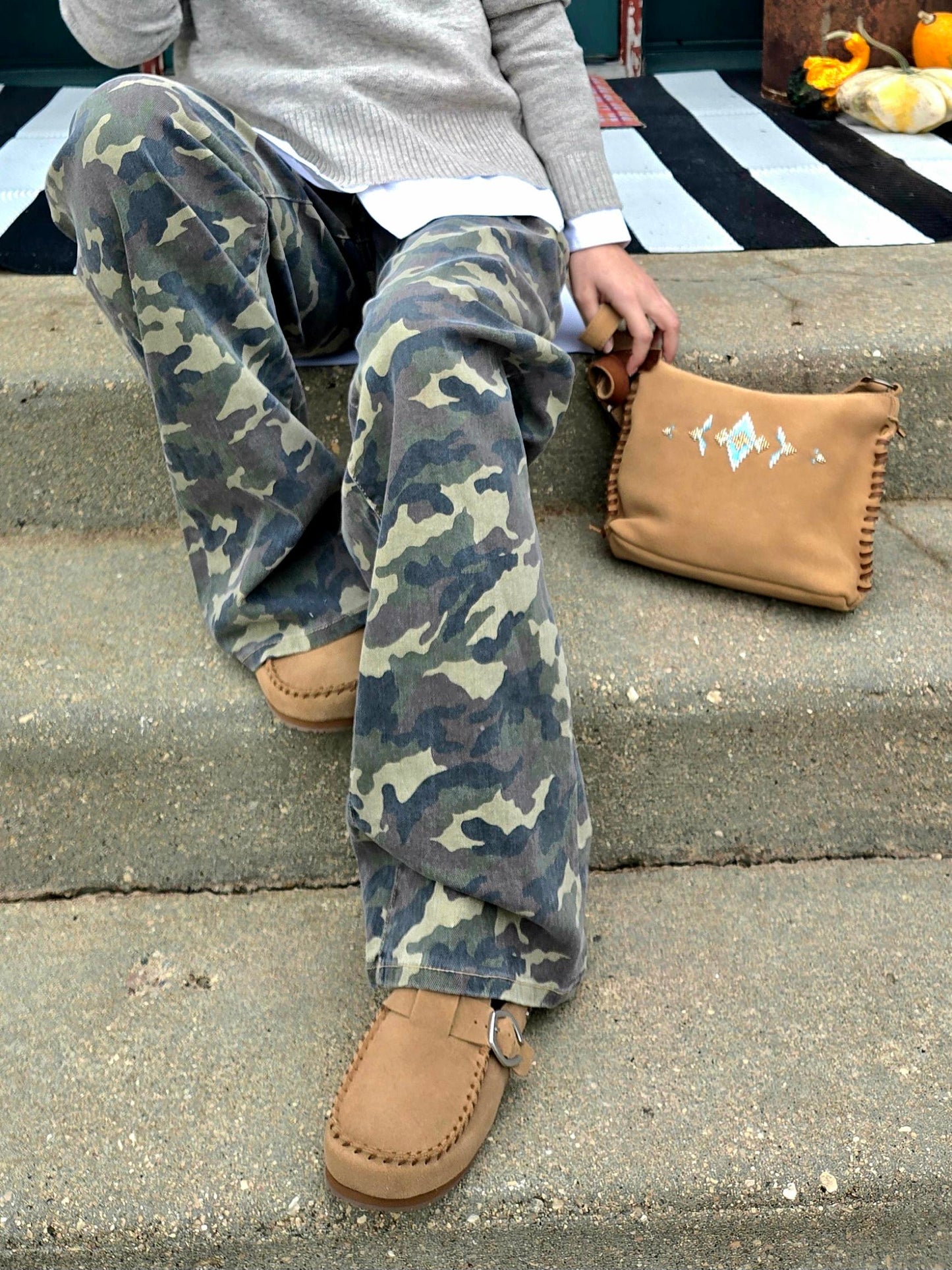 Low Slung Baggy Camo Jeans
