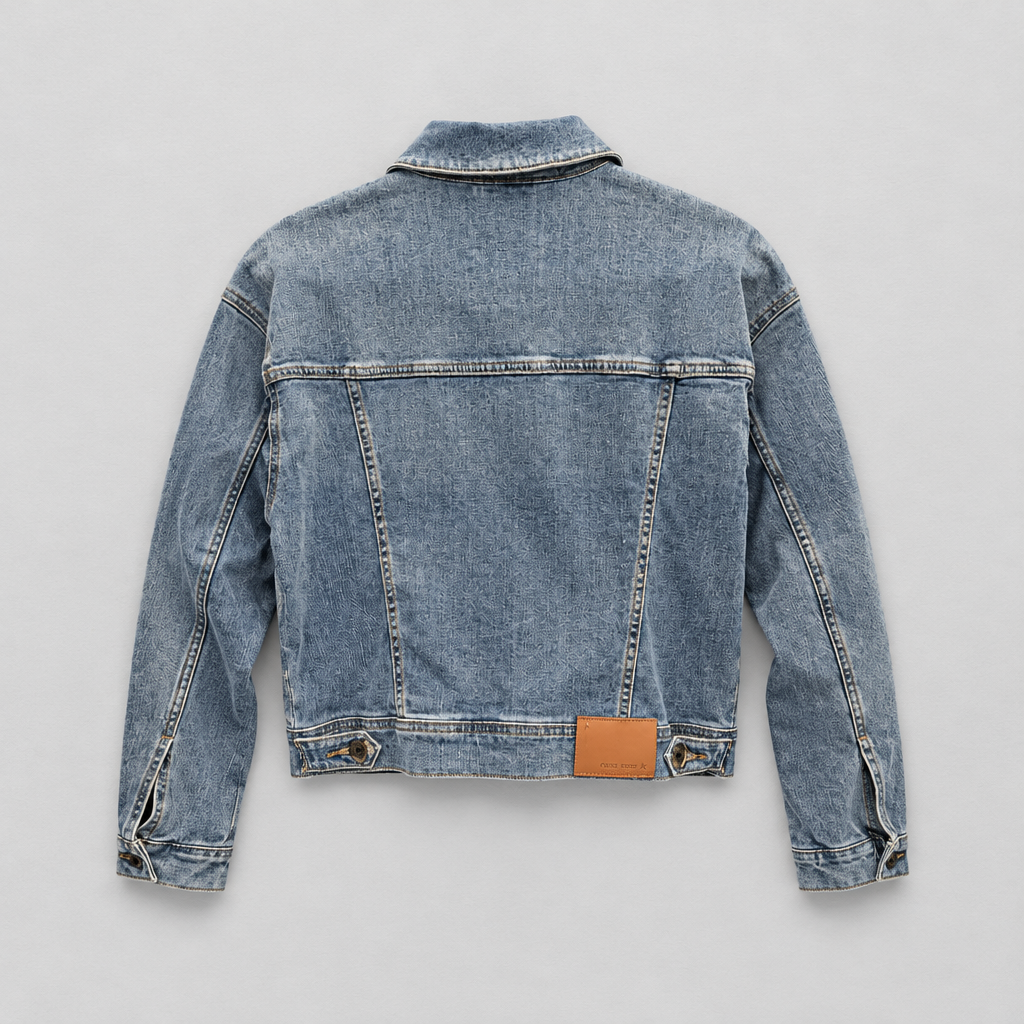 Crop Denim Jacket W/ Oversize Pockets