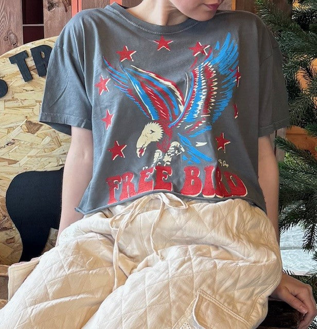 Free Bird 22 Vintage Relaxed Crop T-Shirt