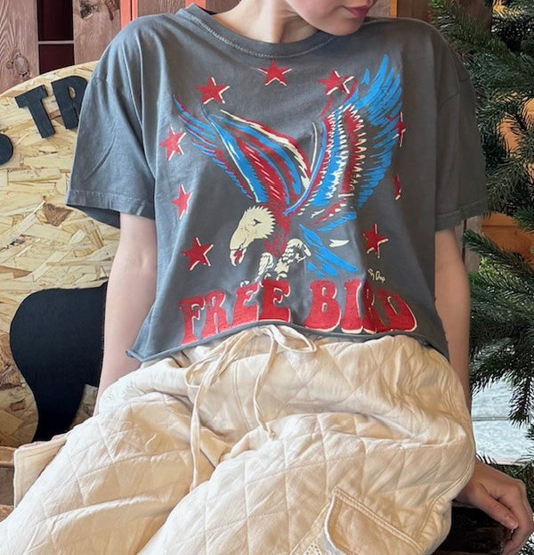 Free Bird 22 Vintage Relaxed Crop T-Shirt