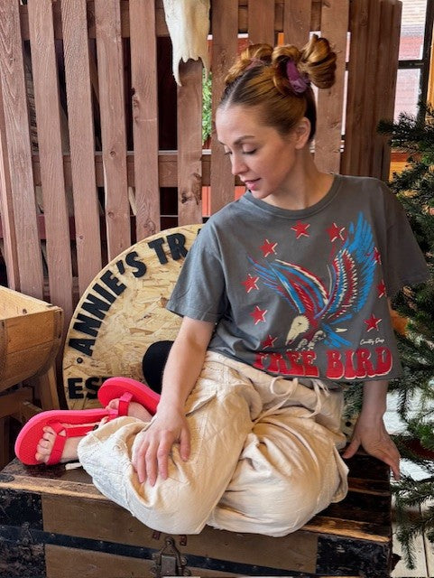 Free Bird 22 Vintage Relaxed Crop T-Shirt