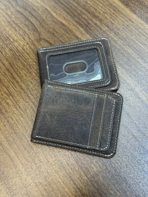 Buffalo Leather Front Pocket Wallet + Chip Reader Protection