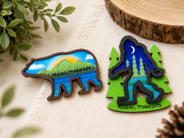 Laser Cut wood Magnet