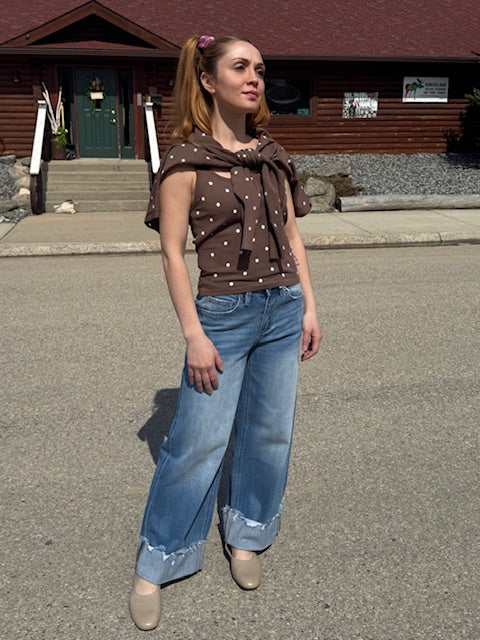 Polka Dot Sweater Tank