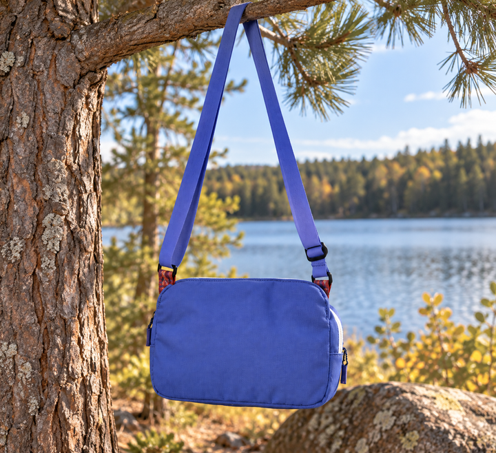 Delray Beach Crossbody - Blue/Gold -