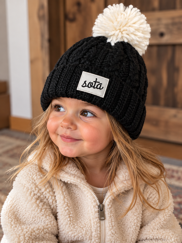 Kids Snow Leopard Beanie