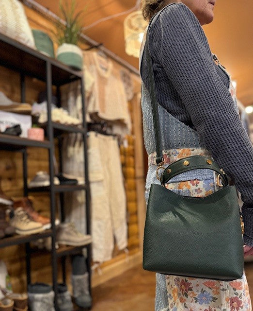 Jessie Leather Small Bucket Crossbody