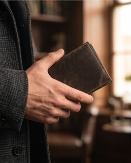 Buffalo Leather Bifold + Chip Reading Protection