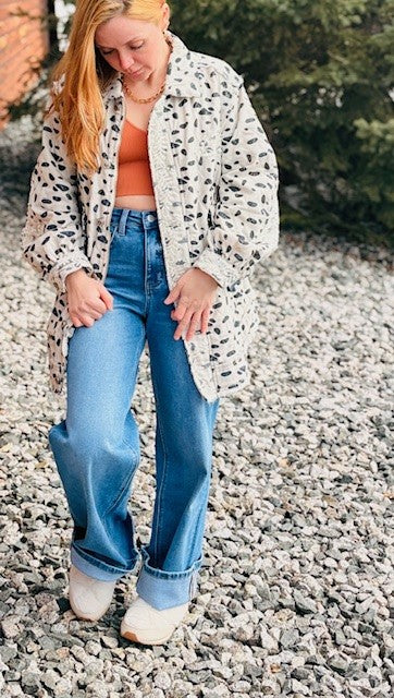 Tummy Control Super High Rise Baggy Wide Jeans