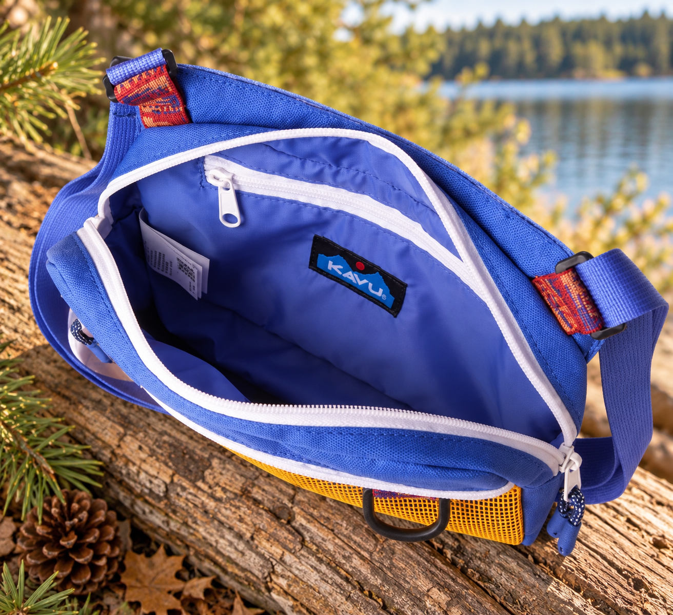 Delray Beach Crossbody - Blue/Gold -