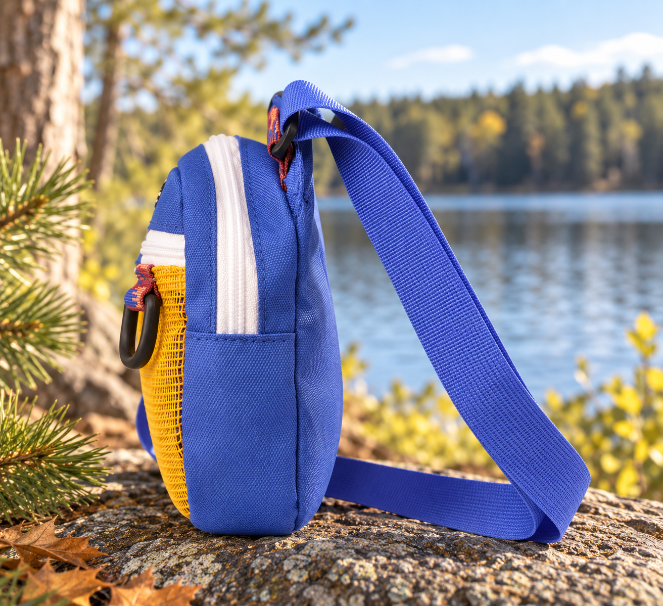 Delray Beach Crossbody - Blue/Gold -