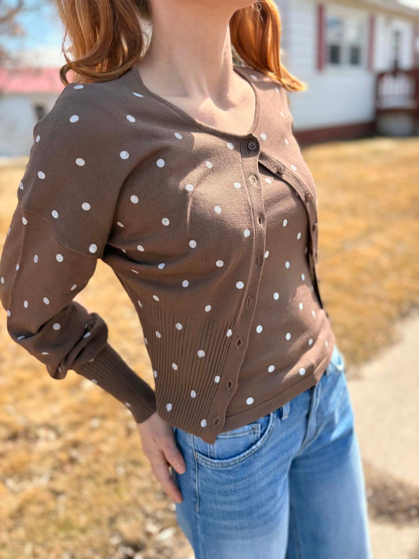 Polka Dot Sweater Tank