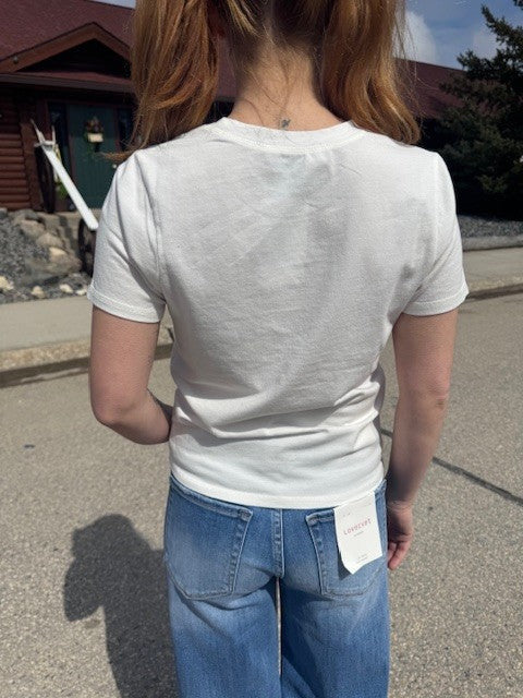 Mineral Washed Short Sleeve Crew Neck Top