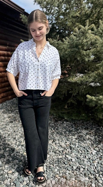 Polka Dot Button-up Shirt