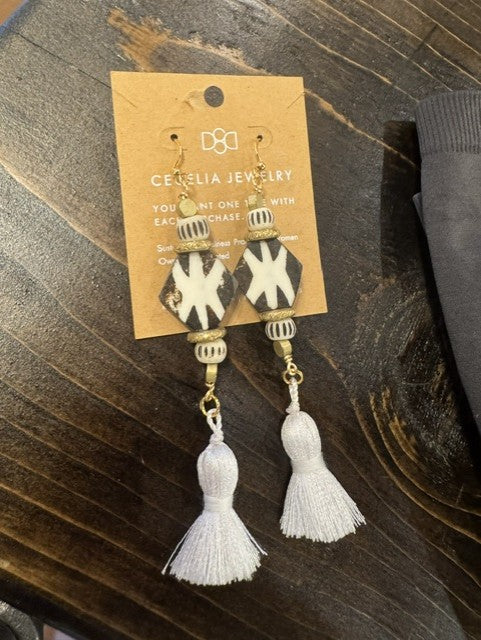 Beaded Tassel Earrings