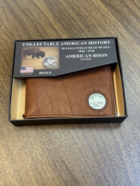 Bison Bifold Wallet + Nickel