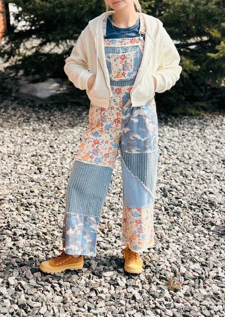 Sherpa Cropped Zip Up Hoodie - Cream - Medium