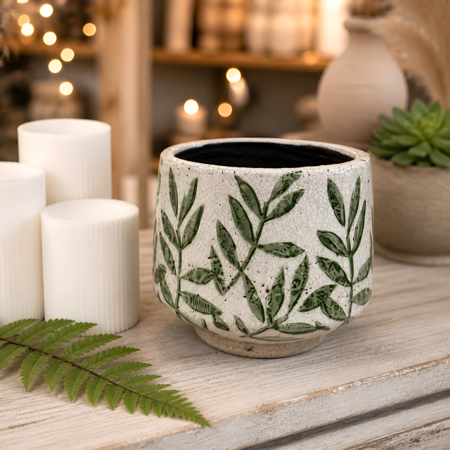 Foliage Footed Planter
