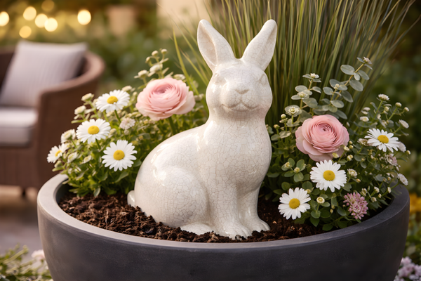 Edaline Crackle Bunny Figure
