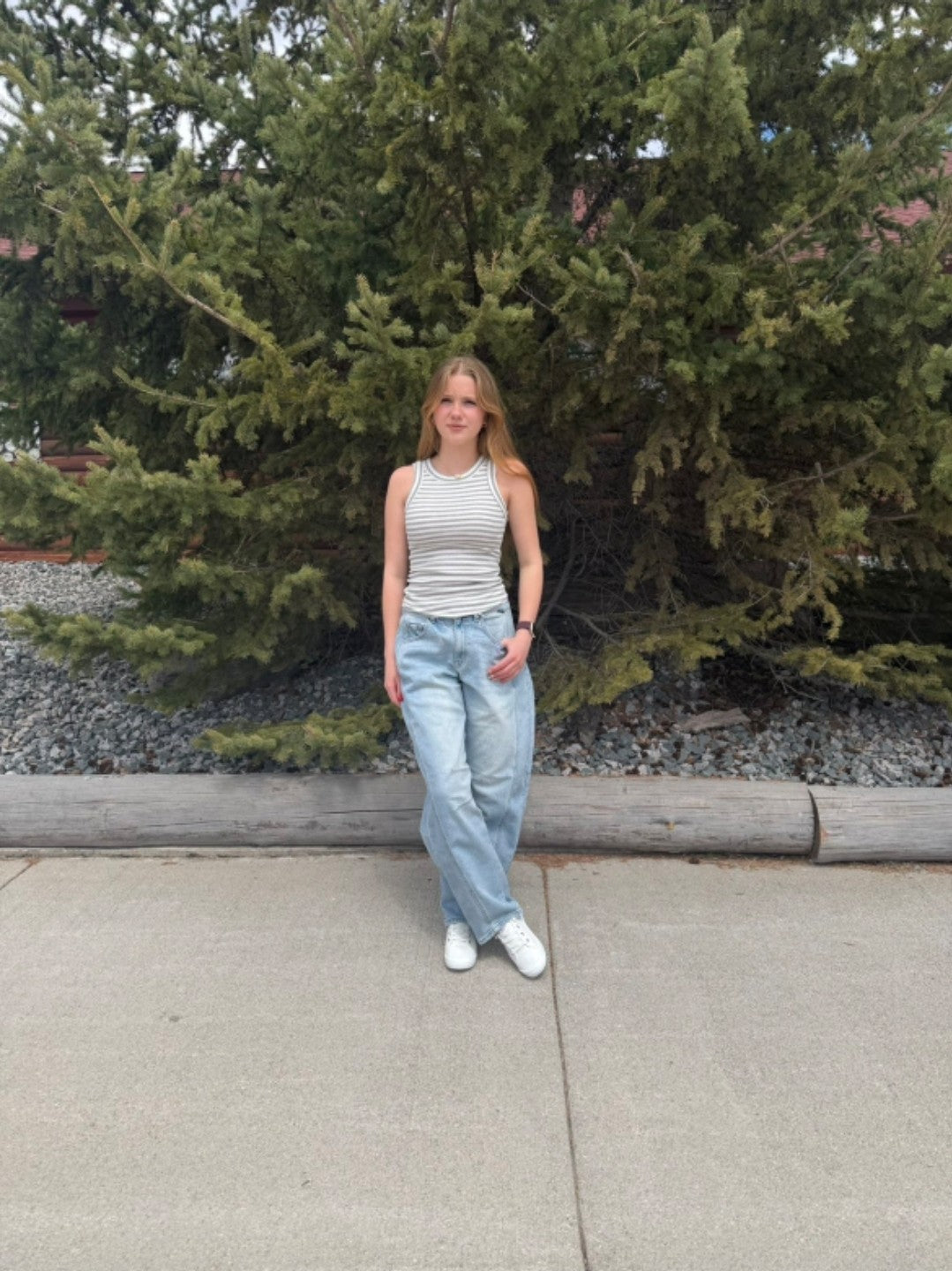Mid Waisted Barrel Leg with Long Inseam